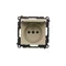 Prise Simon 55 WMDW-50122x-144 pour version IP44 sans joint (module) 16 A, 250 V~, connecteurs rapides. Rabat couleur champagne mat.