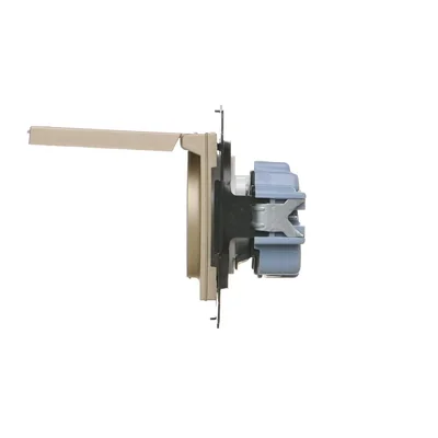 Prise Simon 55 WMDW-50122x-144 pour version IP44 sans joint (module) 16 A, 250 V~, connecteurs rapides. Rabat couleur champagne mat.