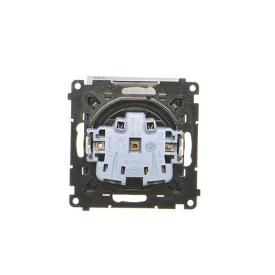 Prise Simon 55 WMDW-50122x-149 pour version IP44 sans joint (module) 16 A, 250 V~, connecteurs rapides. Rabat couleur couvercle ; noir mat