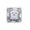 Prise Simon 55 WMDW-50123x-111A pour version IP44 avec joint (module) 16 A, 250 V~, connecteurs rapides. Rabat transparent ; blanc mat