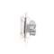 Prise Simon 55 WMDW-50123x-111A pour version IP44 avec joint (module) 16 A, 250 V~, connecteurs rapides. Rabat transparent ; blanc mat