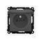 Prise Simon 55 WMDW-50123x-116 pour version IP44 avec joint (module) 16 A, 250 V~, connecteurs rapides. Rabat couleur couvercle ; graphite mat