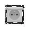 Prise Simon 55 WMDW-50123x-143 pour version IP44 avec joint (module) 16 A, 250 V~, connecteurs rapides. Rabat couleur couvercle ; aluminium mat