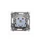 Prise Simon 55 WMDW-50123x-143 pour version IP44 avec joint (module) 16 A, 250 V~, connecteurs rapides. Rabat couleur couvercle ; aluminium mat