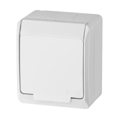 Prise simple HERMES 3x2P+Z IP 44 blanc