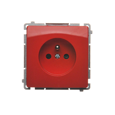 Prise simple (module) 230V, aluminium métallisé
