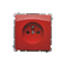 Prise simple (module) 230V, aluminium métallisé