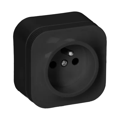 Prise simple n/t ToDo 2P+Z IP20, 16 A, 230 V CA, noire
