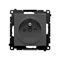 Prise simple Simon 55 WMDW-0011S2-116 avec mise à la terre et obturateurs (module) 16 A, 250 V~, connecteurs rapides ; graphite mat