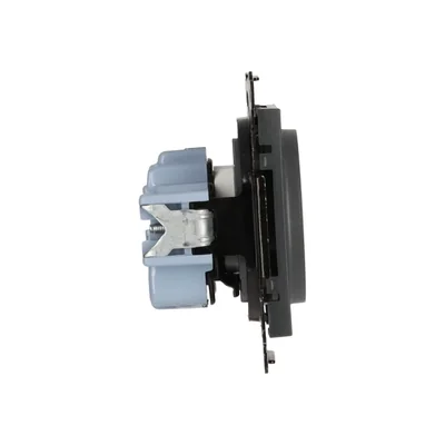 Prise simple Simon 55 WMDW-0011S2-116 avec mise à la terre et obturateurs (module) 16 A, 250 V~, connecteurs rapides ; graphite mat