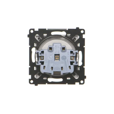 Prise simple Simon 55 WMDW-0011S2-143 avec mise à la terre et obturateurs (module) 16 A, 250 V~, connecteurs rapides ; aluminium mat