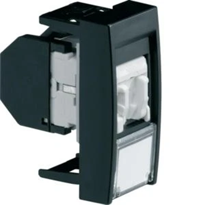 Prise SYSTO IT RJ45 catégorie 6 UTP 1 module noir