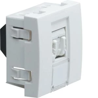 Prise SYSTO IT RJ45 catégorie 6 UTP 2 modules blancs