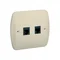 Prise téléphonique double RJ11 beige
