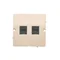 Prise téléphonique double RJ12 (module) beige