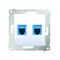 Prise téléphonique double RJ12 (module) blanc