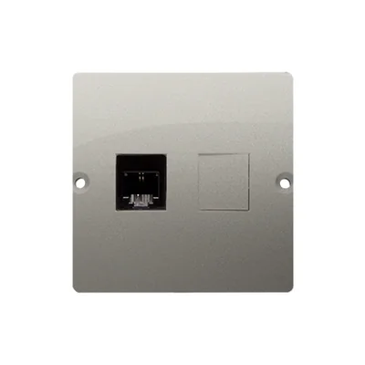 Prise téléphonique RJ11 (module) satiné (métallique)