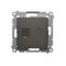 Prise téléphonique RJ12 simple (module) marron métallisé mat