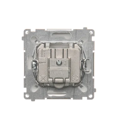 Prise TV-DATA deux ports de sortie type "F" (module) blanc