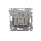 Prise TV-DATA deux ports de sortie type "F" (module) blanc