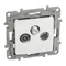 Prise TV-RD-SAT blanche