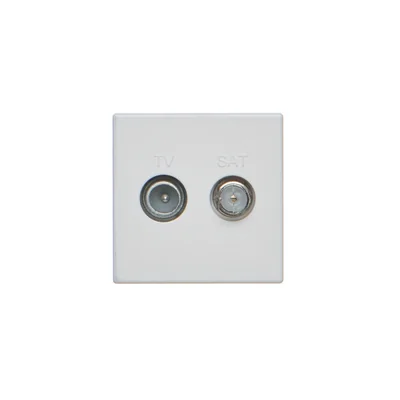 Prise TV-SAT K45 5-2400 MHz 2dB, blanc pur