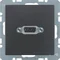 Prise VGA Q.1/Q.3 avec bornes à vis velours anthracite