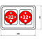 Пристрій розподільчий 2x32A 4p TVM 21 IP44