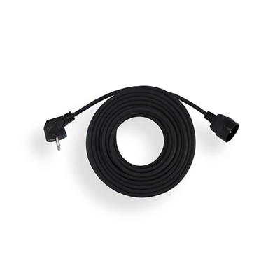 Prodlužovací kabel 1 zásuvka čb 20m H05RR-F 2x1,5 16A černá