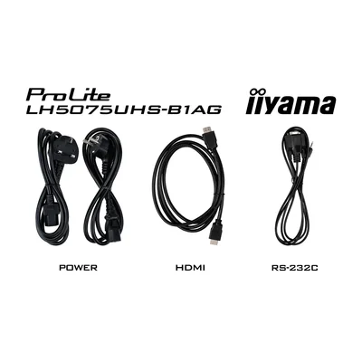 Professional Digital Signage monitor iiyama ProLite LH5075UHS-B1AG 50” 4K UHD IPS LED, 24/7, Android, iiSignage²