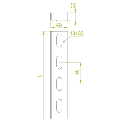 Profil en C, CP40H20/2