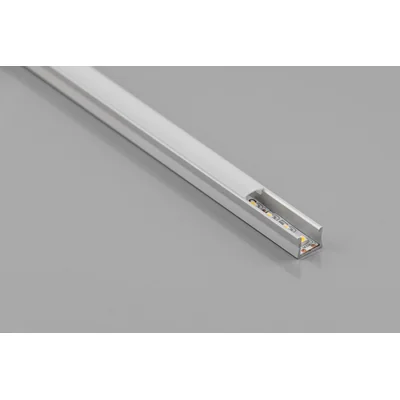 PROFIL EN MICRO-ALUMINIUM POUR LED - FINITIONS ARGENTÉES SUPERPOSÉES L=2 m