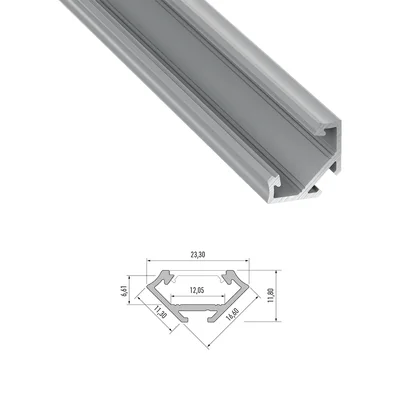 Profil LED Narożny A, 202cm, aluminiowy, srebrny anodowany