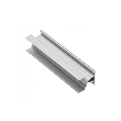 Profilé LED en aluminium coudé - étroit, double face, Glax Mini argent, L = 3007 mm