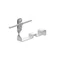 Profiled tile holder twisted screw pattern 23 height 10cm steel