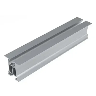 Profilo in alluminio senza pareti laterali con canale per vite a T e scanalatura, lungo 4400 mm