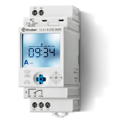 Programmateur hebdomadaire ASTRO NFC 1P 16A IP20 230V AC/DC