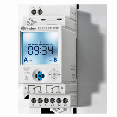 Programmateur hebdomadaire NFC 2P 16A IP20 230V AC/DC