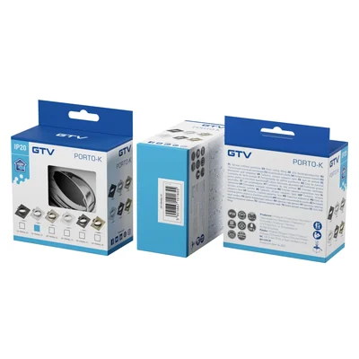 PROJECTEUR DE PLAFOND PORTO - K AVEC RÉGLAGE, MOULÉ, IP20, CHROME, CARRÉ, TYPE DT10