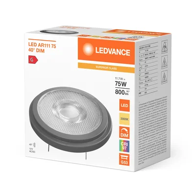 Projecteur LED AR111 HS 75 DIM 11,7 W/930 G53 LEDVANCE de qualité supérieure