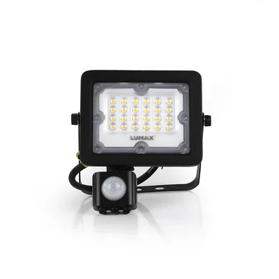 Projecteur LED GALAXI 20W 4000K 2000lm IP65 noir avec détecteur de mouvement