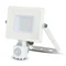 Projecteur LED SMD 30 W avec détecteur de mouvement / Puce SAMSUNG / Couleur : 4000 K / Boîtier : Blanc