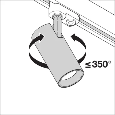 Projecteur sur rail XR DALI 30W 940 24° WT