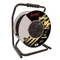 Prolunga avvolta su tamburo metallico IP-44, 4x2P+Z gomma H05RR-F 3x1,5mm² - 50m MAX.3600W con protezione termica, serie Strong PZB-1111-50G