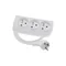 Prolunga portatile a 3 vie, 3x2P+Z bianca 250V~/10A 3x1mm² PVC - 2m con spina UNISCHUKO angolata stampata e fori di montaggio, Classic PSN-302