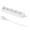 Prolunga PS-560/3.0 E con presa a cinque vie; ECO; 5x2p; 10A; 3m; bianca