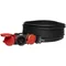 Prolunga PS-X3/54/30M/3X1.5/H05RR-F X3, cavo in gomma H05RR-F nero 3x1.5mm2, IP 54, spina e presa nere e rosse, cavo nero