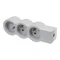 PROLUNGA STANDARD 3X2P+Z, SENZA CAVO (BLOCCO PORTATILE MULTIPRESA) - BIANCO/GRIGIO CHIARO