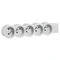 PROLUNGA STANDARD 5X2P+Z, SENZA CAVO (BLOCCO PORTATILE MULTIPRESA) - BIANCO/GRIGIO CHIARO