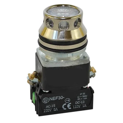 PROMET Drucktaster NEF30-KLD X/24V-230V farblos
